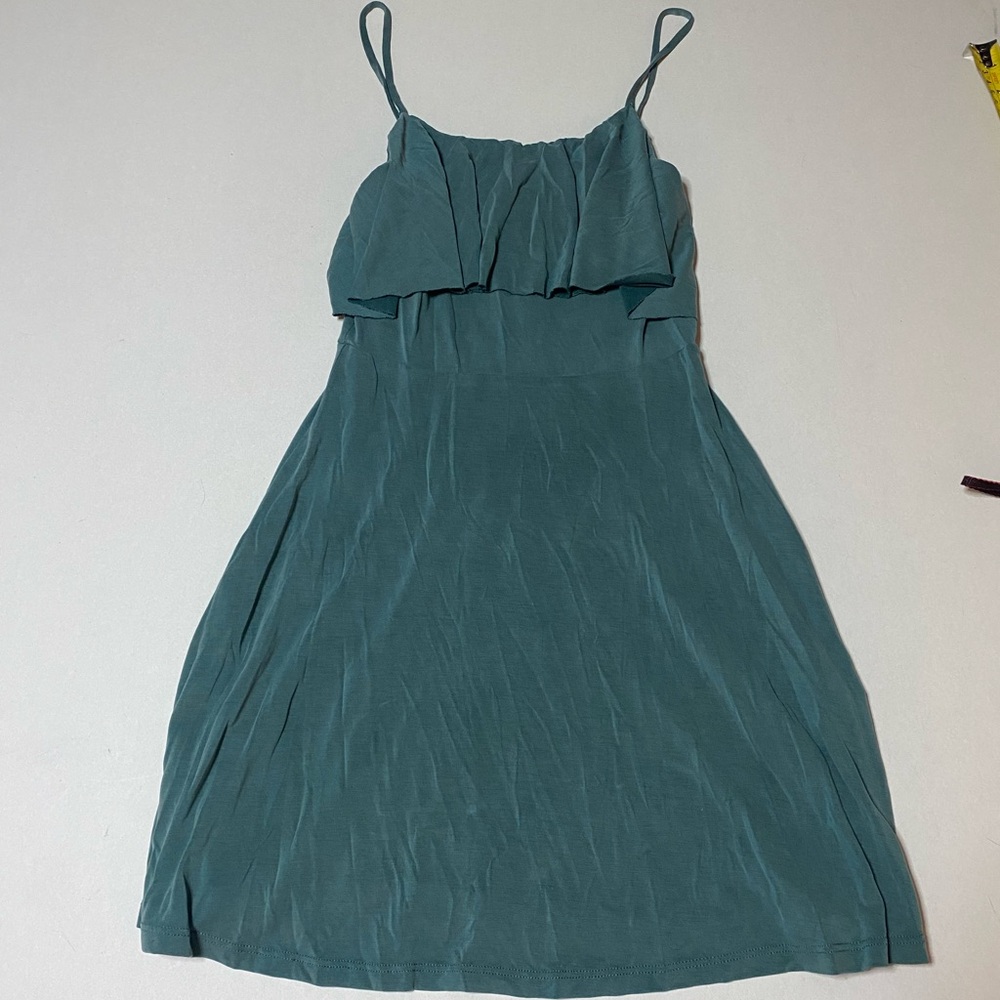 Forever 21 Teal Mini Dress with Spaghetti Straps